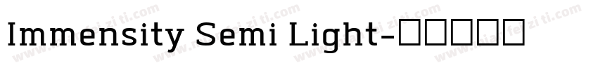 Immensity Semi Light字体转换